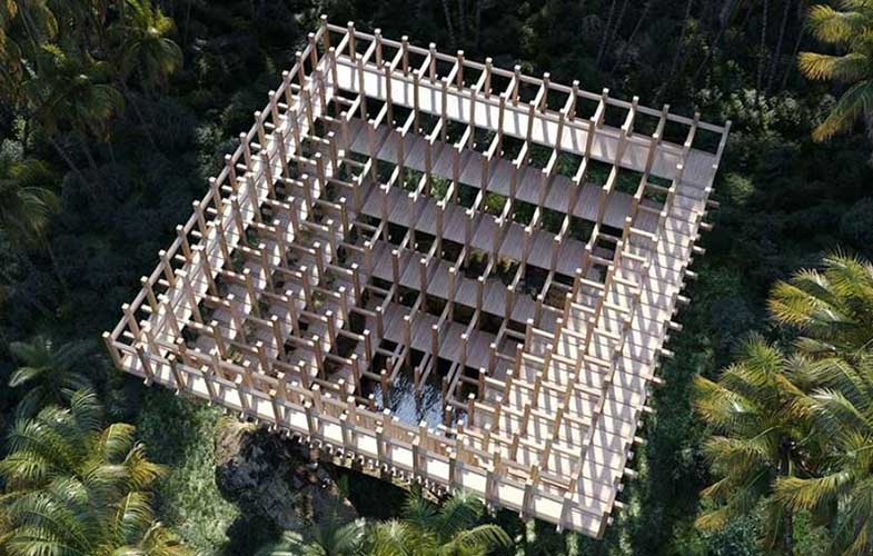 «ویرانه بی انتها» پروژه ای دیدنی با الهام از معماری معابد مایا(+عکس)