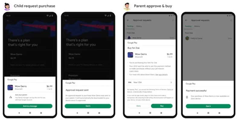 گوگل نظارت والدین بر خریدهای درون‌برنامه‌ای کودک را ساده‌تر کرد