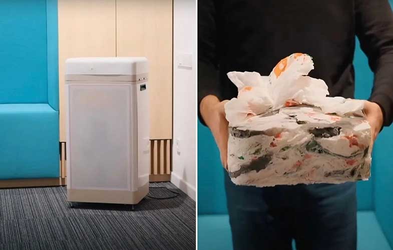 دستگاهی که کیسه‌های پلاستیکی را به آجر تبدیل می‌کند! (+فیلم و عکس)