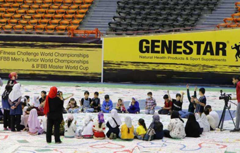 رونمایی از بزرگترین نقاشی جهان با عنوان « صلح» در ورزشگاه دوازده هزار نفری آزادی تهران