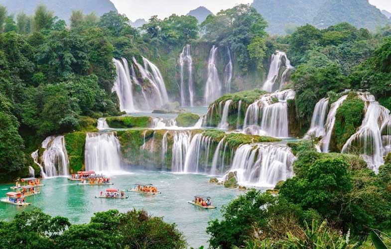 آبشارهای بان گیوک؛ منظره فوق رویایی و باورنکردنی در ویتنام (عکس)