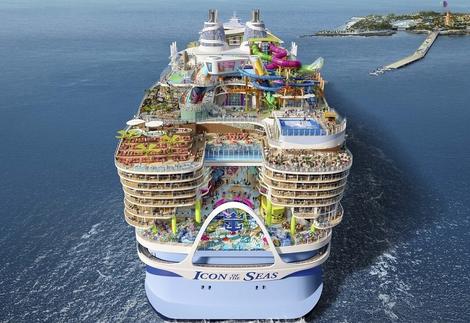بزرگترین کشتی تفریحی جهان در دریای کارائیب (عکس)