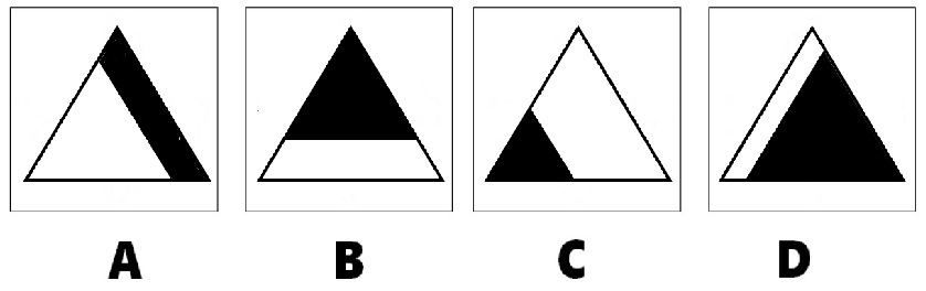کدام مثلث متفاوت است! (معمای تصویری)