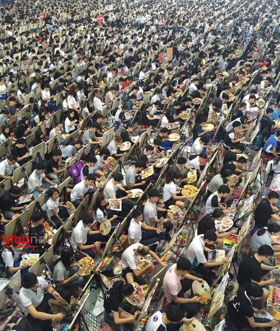 امتحان نقاشی در چین (عکس)