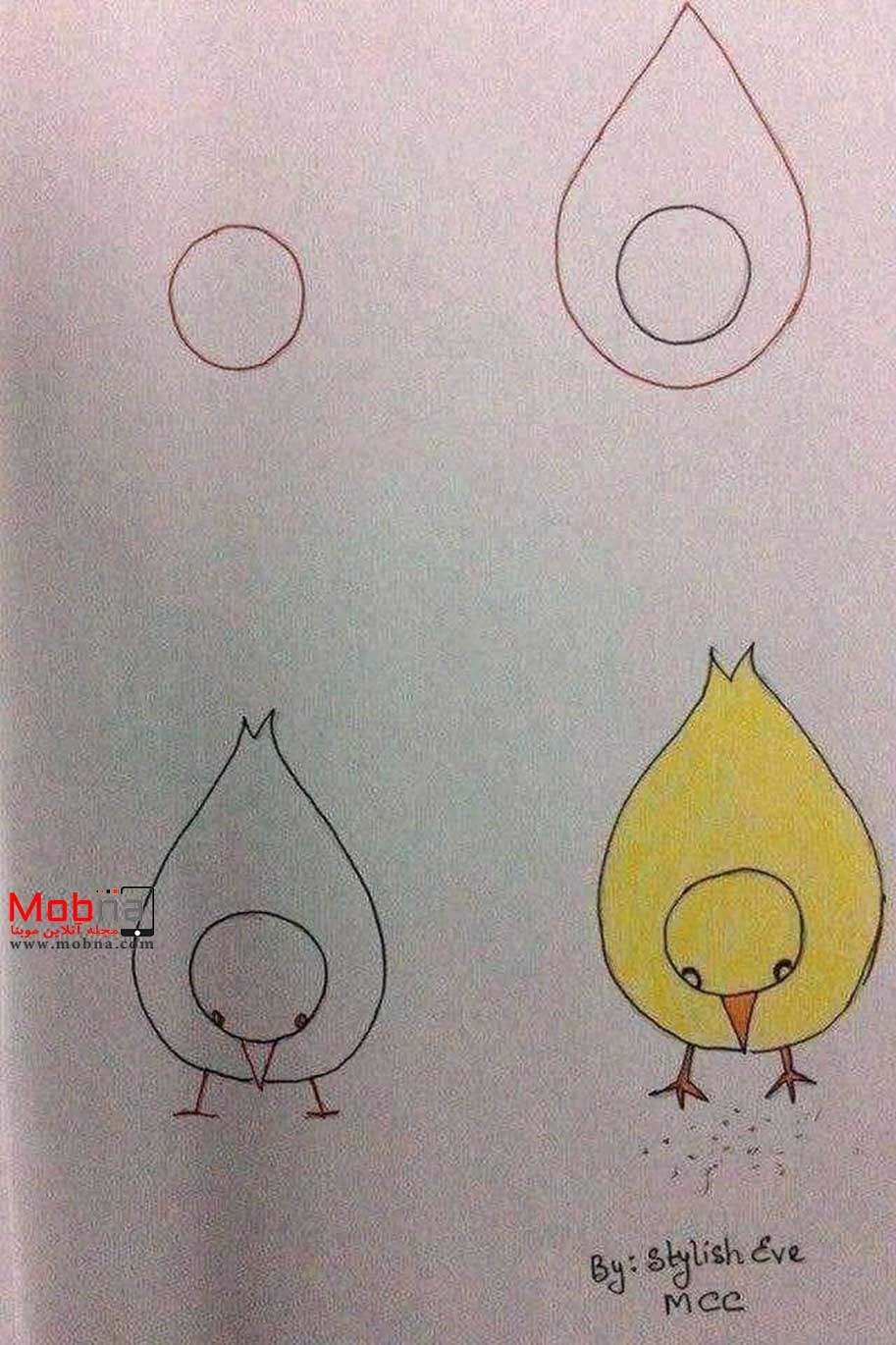 آموزش بسیار ساده نقاشی به کودکان (عکس)