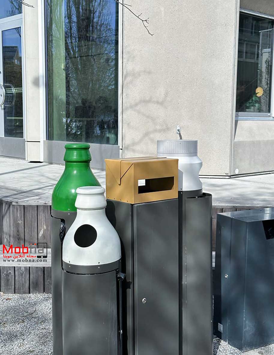 طراحی خلاقانه سطل زباله در سوئد باتوجه به مساله مهم بازیافت (عکس)