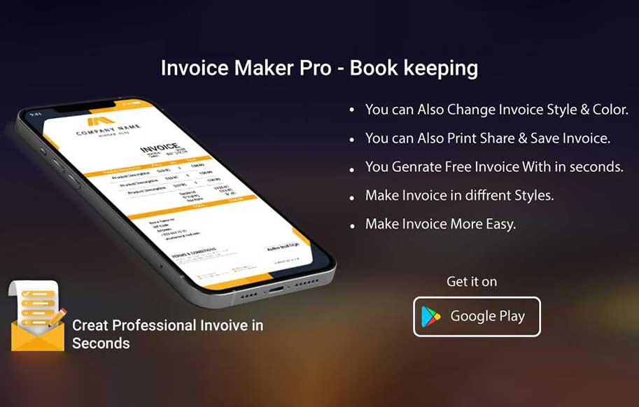 Invoice Maker Pro: Bookkeeping ؛ اپلیکیشن ساخت و مدیریت فاکتور ها اندروید