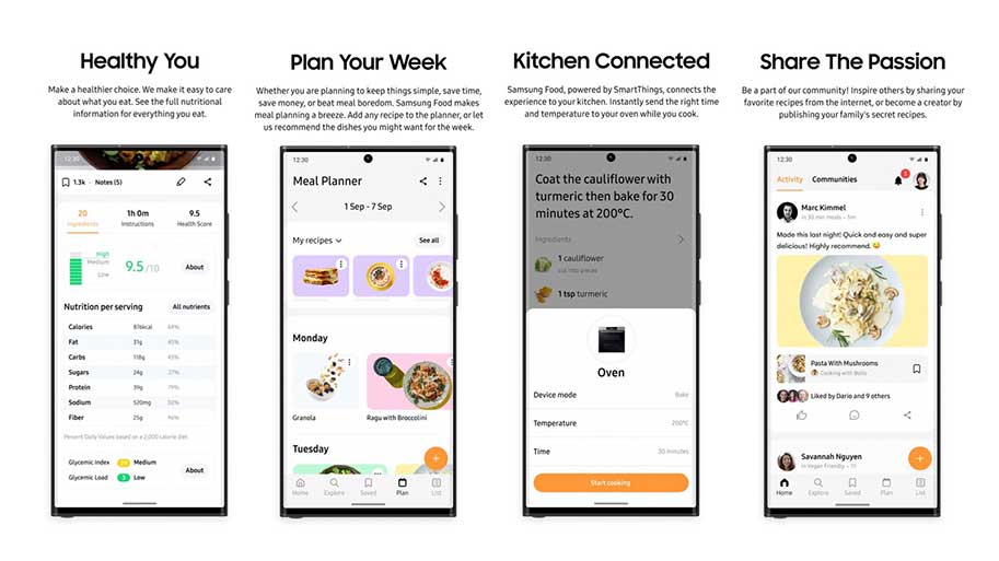 اپلیکیشن Samsung Food ؛ کمک‌ آشپز حرفه‌ای و شخصی‌سازی شده