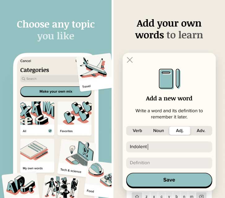 Vocabulary – Learn fresh words ؛ اپلیکیشن افزایش دایره ی لغت ها