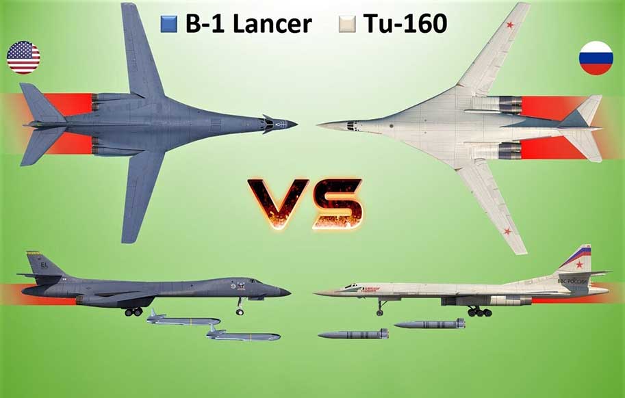 مقایسه دو بمب افکن فراصوت B-1B Lancer و Tu-160 Blackjack (+فیلم و عکس)