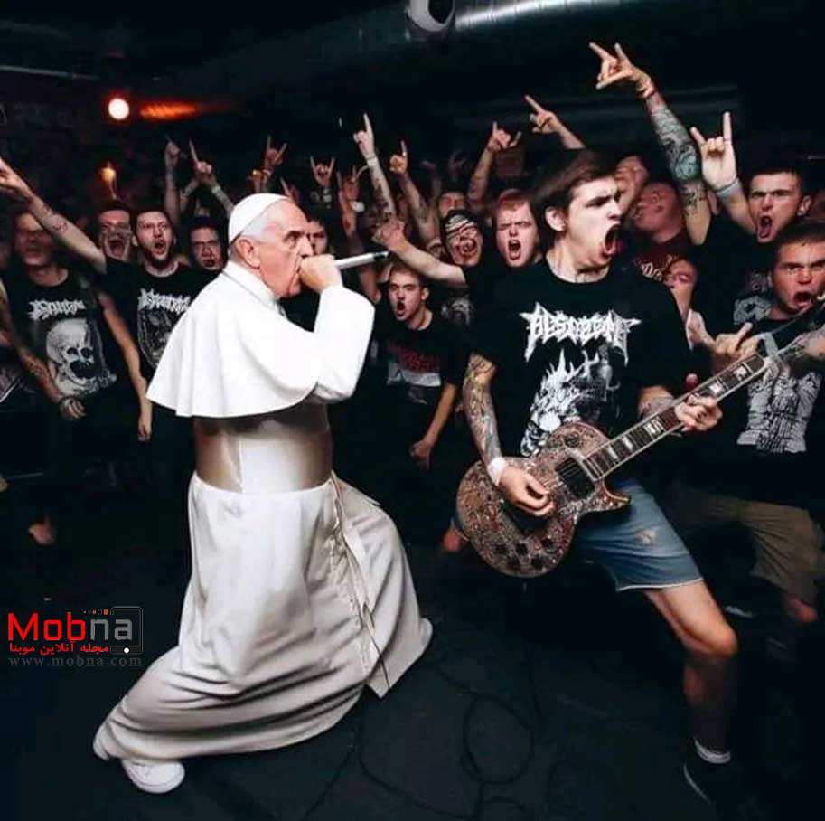 پاپ و اجرای موسیقی متال (عکس)