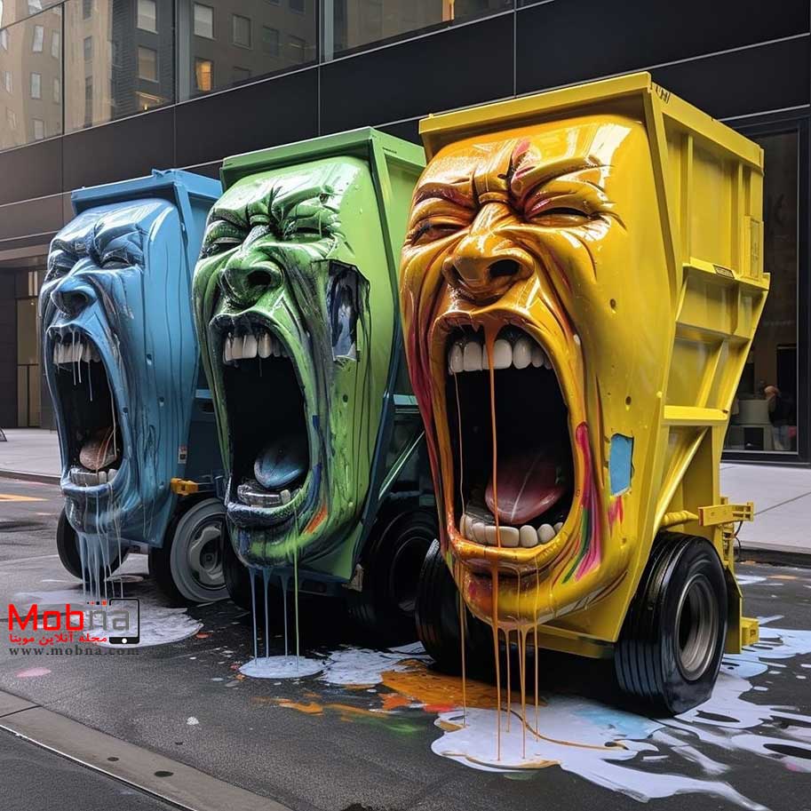 کامیون‌های زباله انسان‌نما (+عکس)