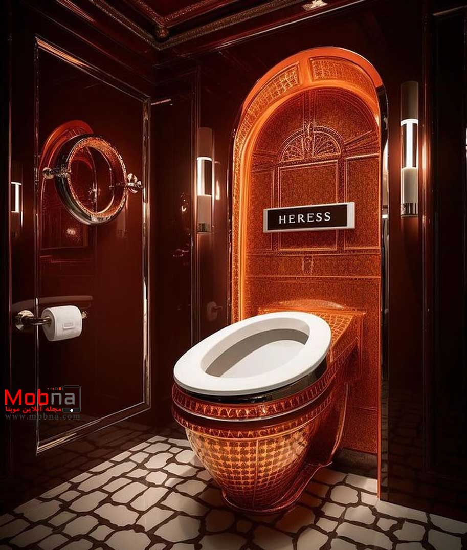 توالت پولدار ها از نگاه هوش مصنوعی! (عکس)