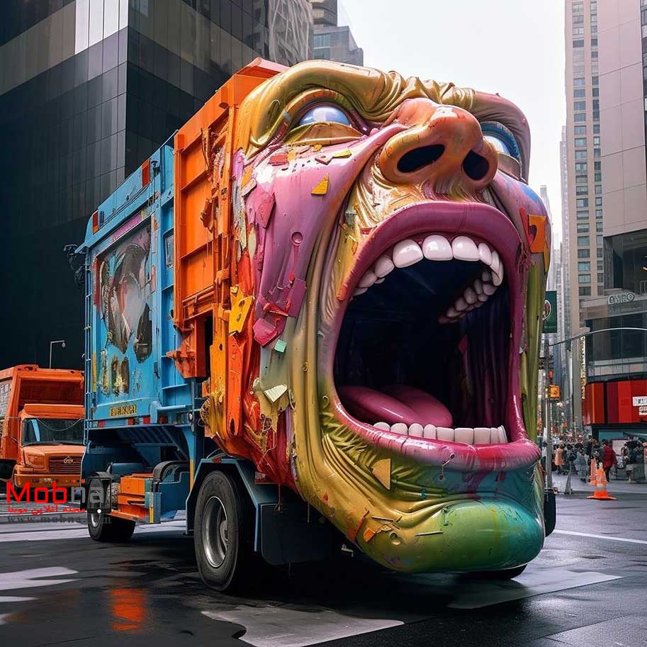 کامیون‌های زباله انسان‌نما (+عکس)