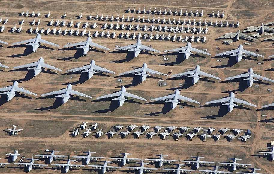 بزرگ ترین گورستان هواپیما در جهان (عکس)